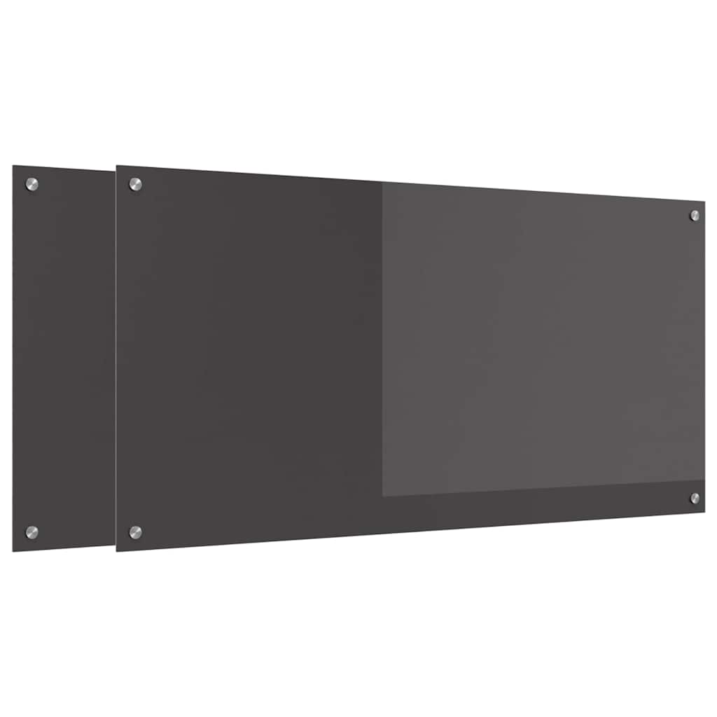 Virtuvės atbraila 2 pcs Tamsiai pilka 120 x 60 cm