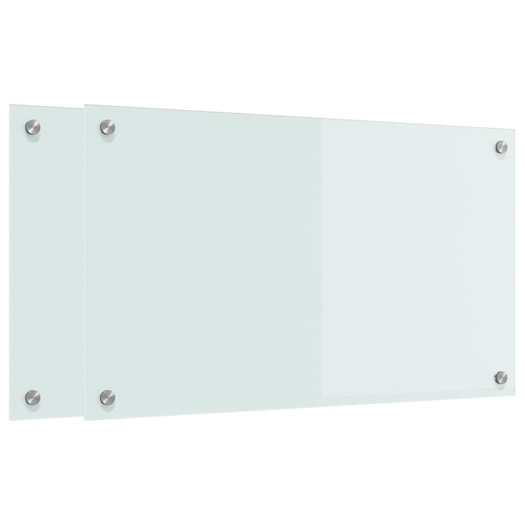 Virtuvės užpakalinė plokštė 2 pcs Balta 70 x 40 cm