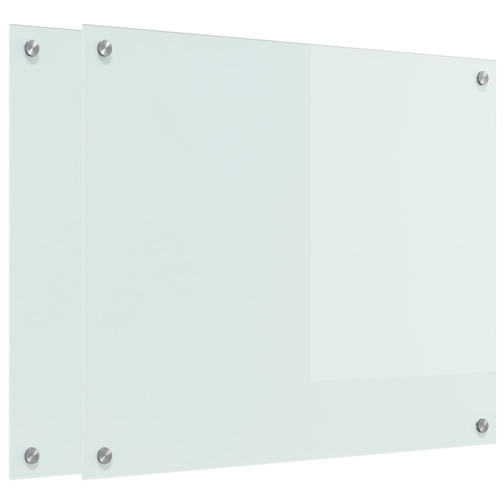 Virtuvės užpakalinė plokštė 2 pcs Balta 70 x 60 cm