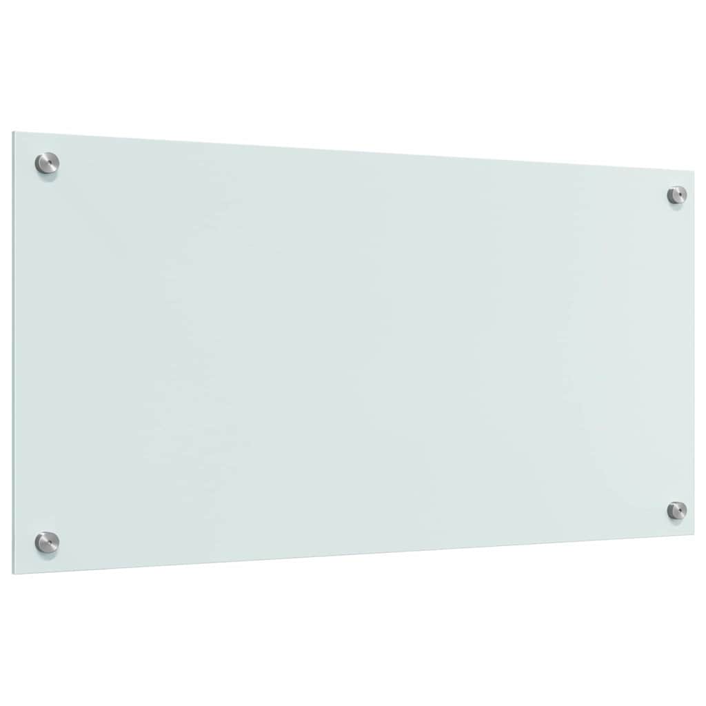 Virtuvės atbraila 2 pcs Balta 80 x 40 cm grūdintas stiklas