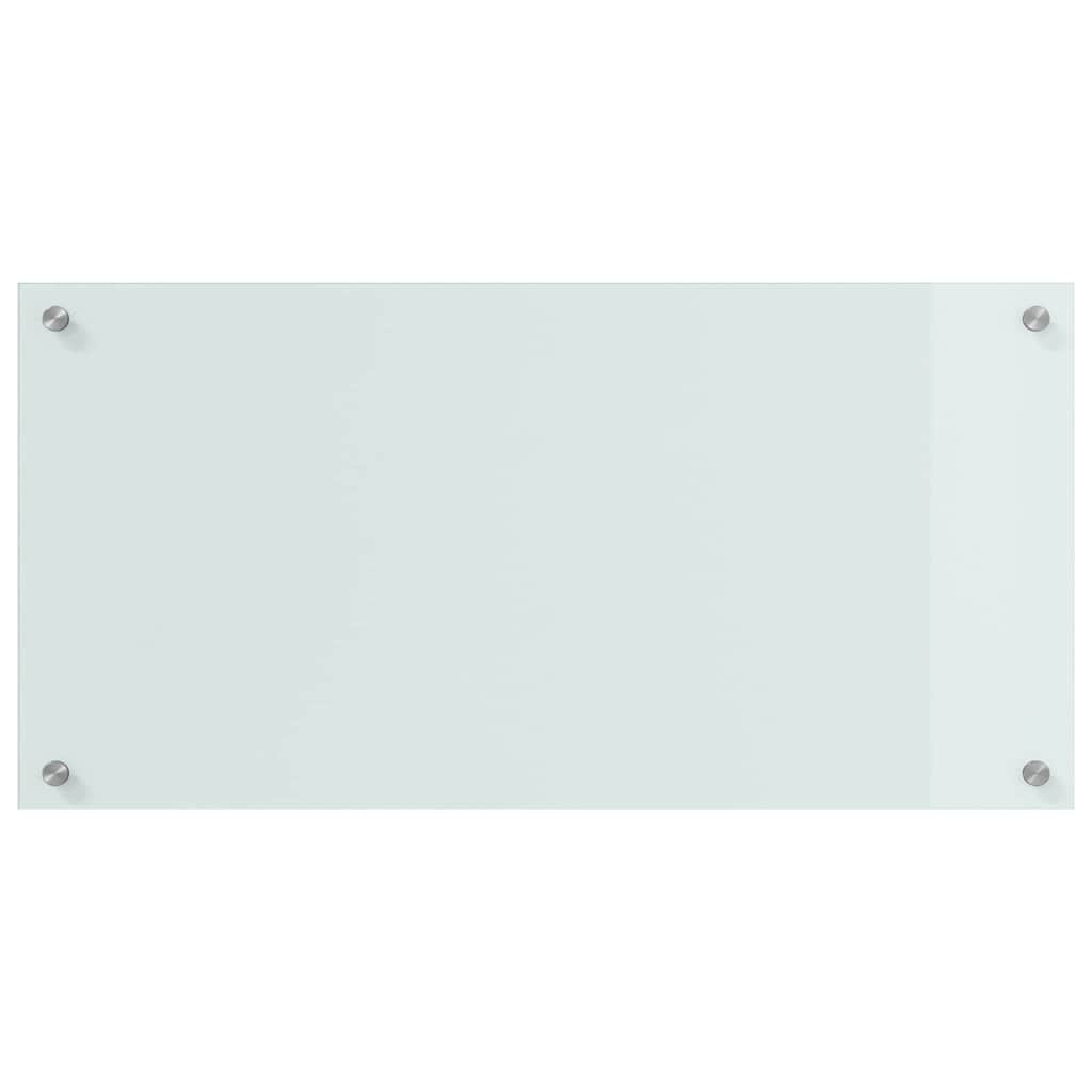 Virtuvės atbraila 2 pcs Balta 80 x 40 cm grūdintas stiklas