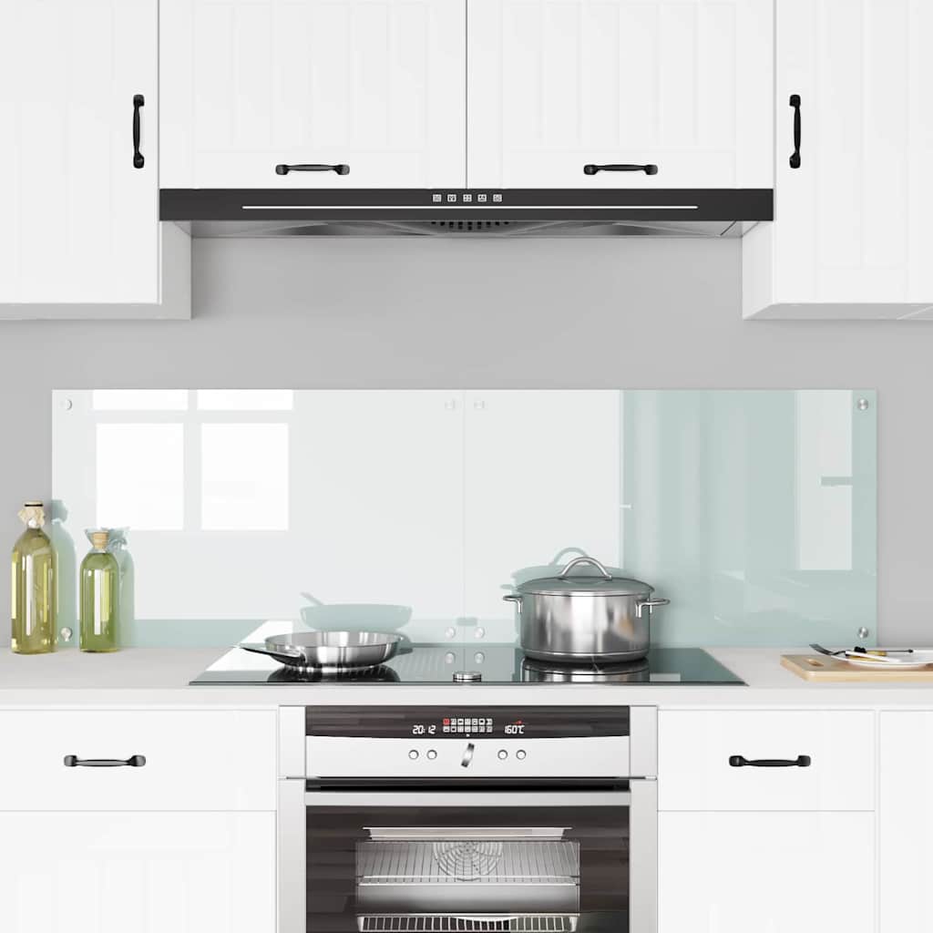 Kitchen back panel 2 pcs White 80 x 50 cm