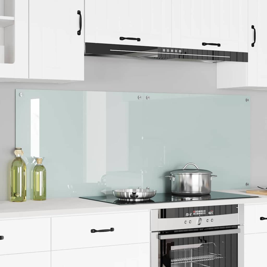 Kitchen back panel 2 pcs White 80 x 60 cm
