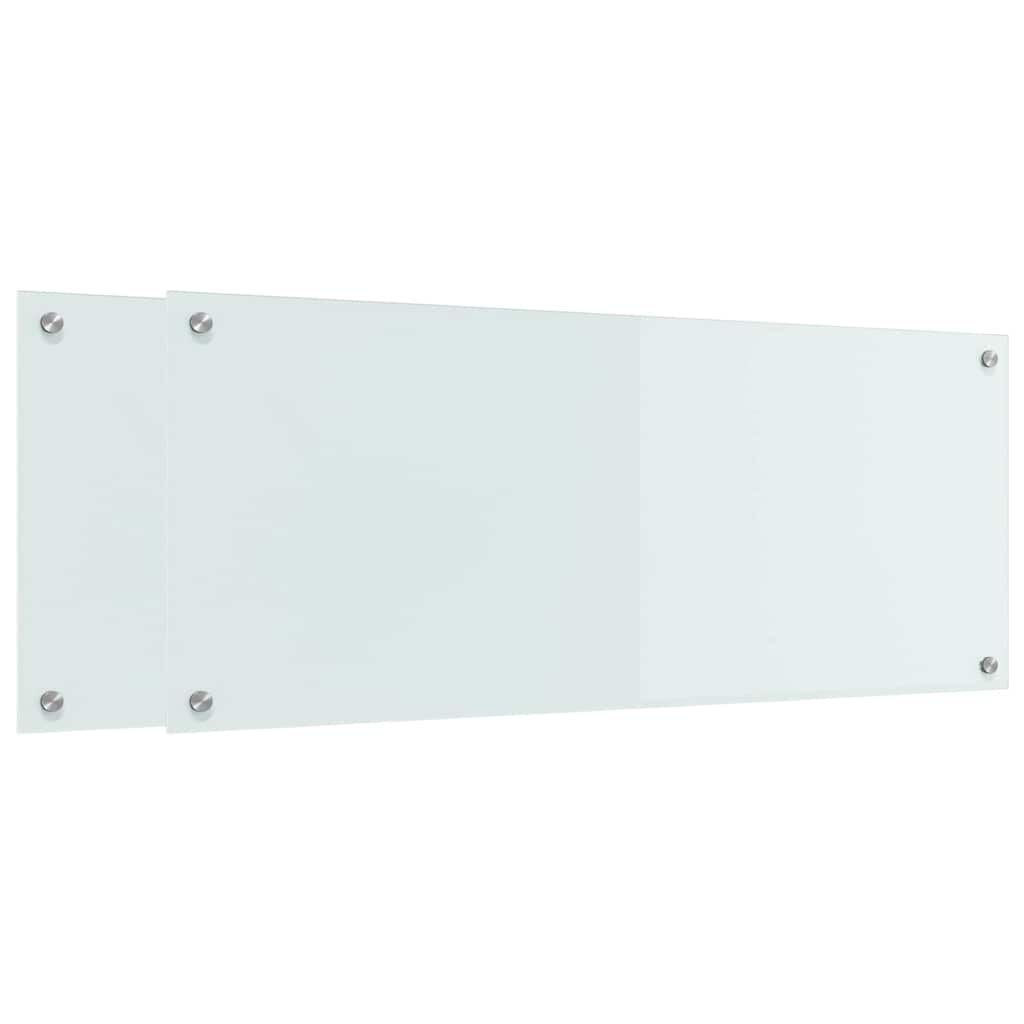 Virtuvės atbraila 2 pcs Balta 100 x 40 cm grūdintas stiklas
