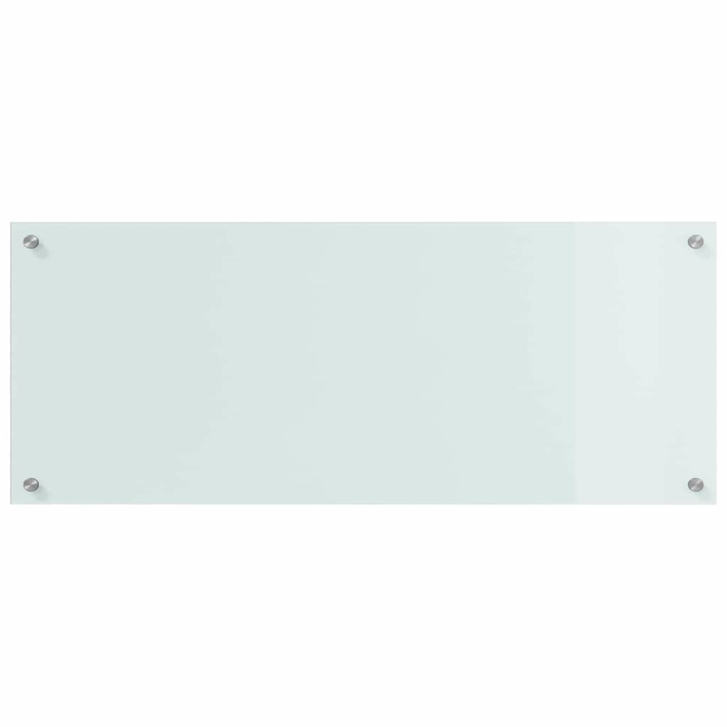 Virtuvės atbraila 2 pcs Balta 100 x 40 cm grūdintas stiklas