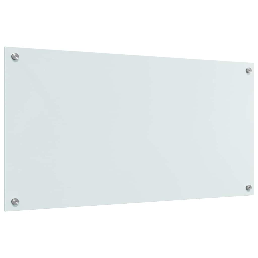Virtuvės atbraila 2 pcs Balta 100 x 50 cm grūdintas stiklas