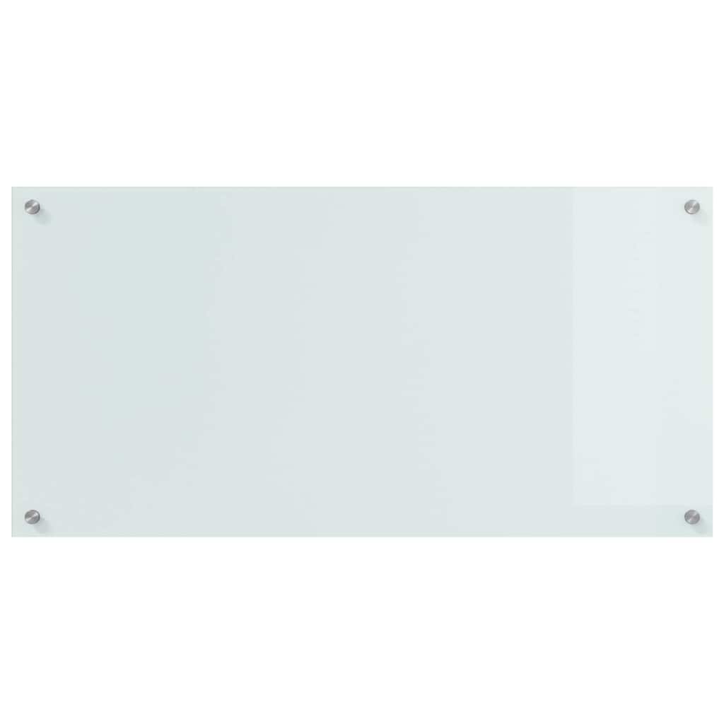 Virtuvės atbraila 2 pcs Balta 100 x 50 cm grūdintas stiklas
