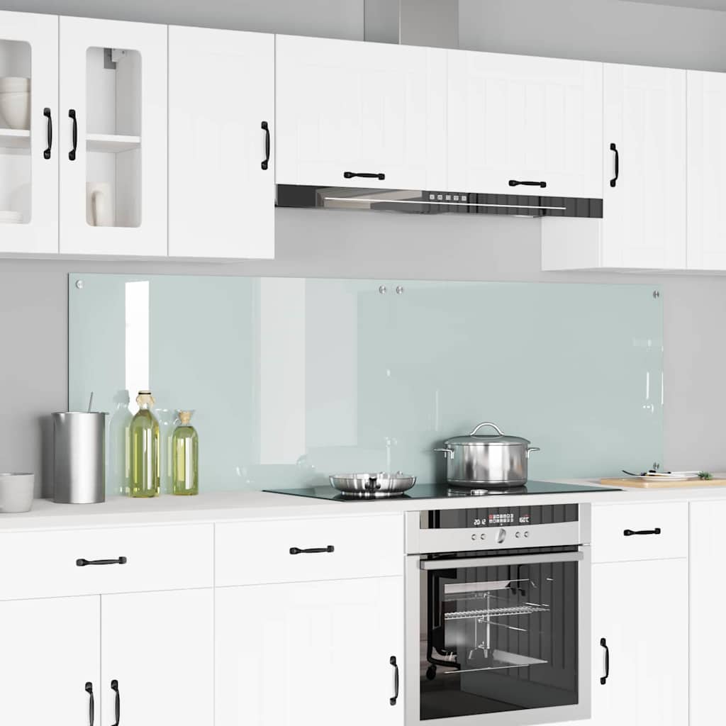 Kitchen back panel 2 pcs White 100 x 60 cm