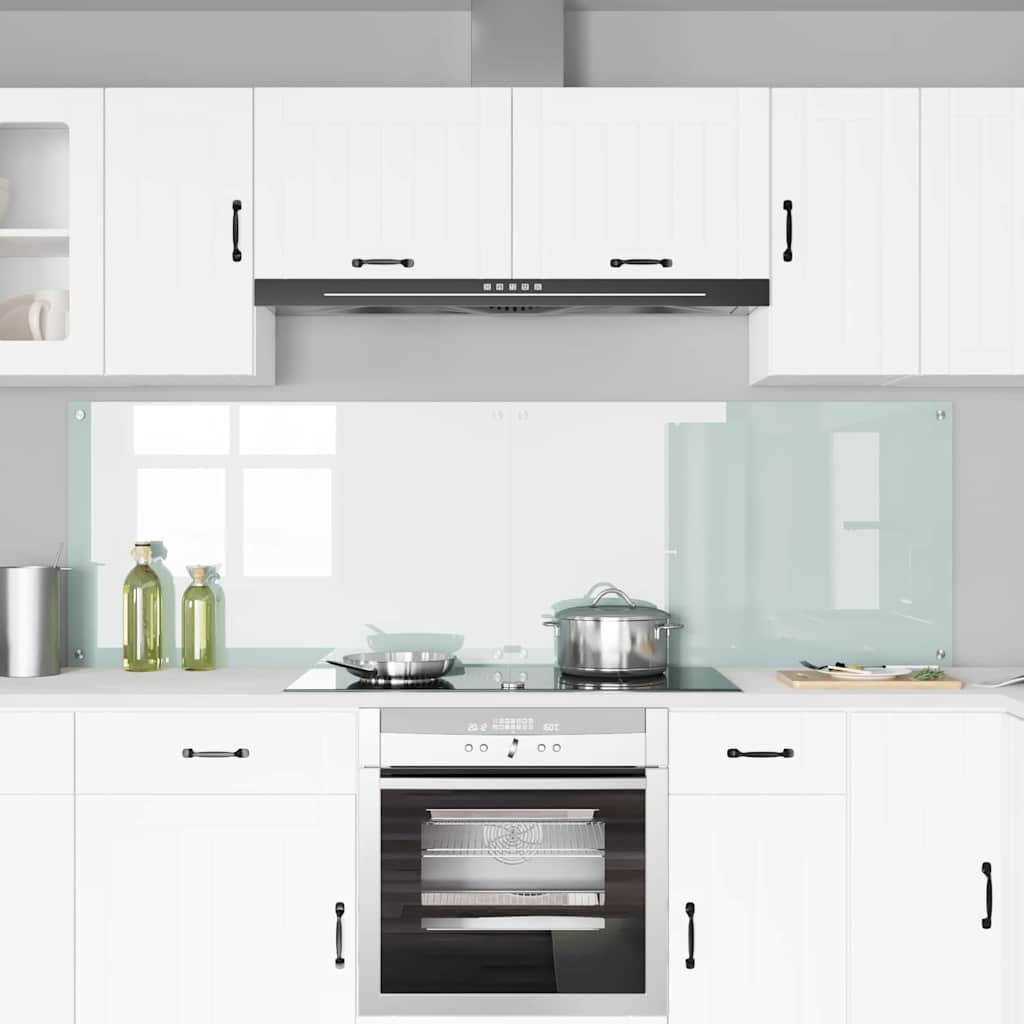 Kitchen back panel 2 pcs White 100 x 60 cm