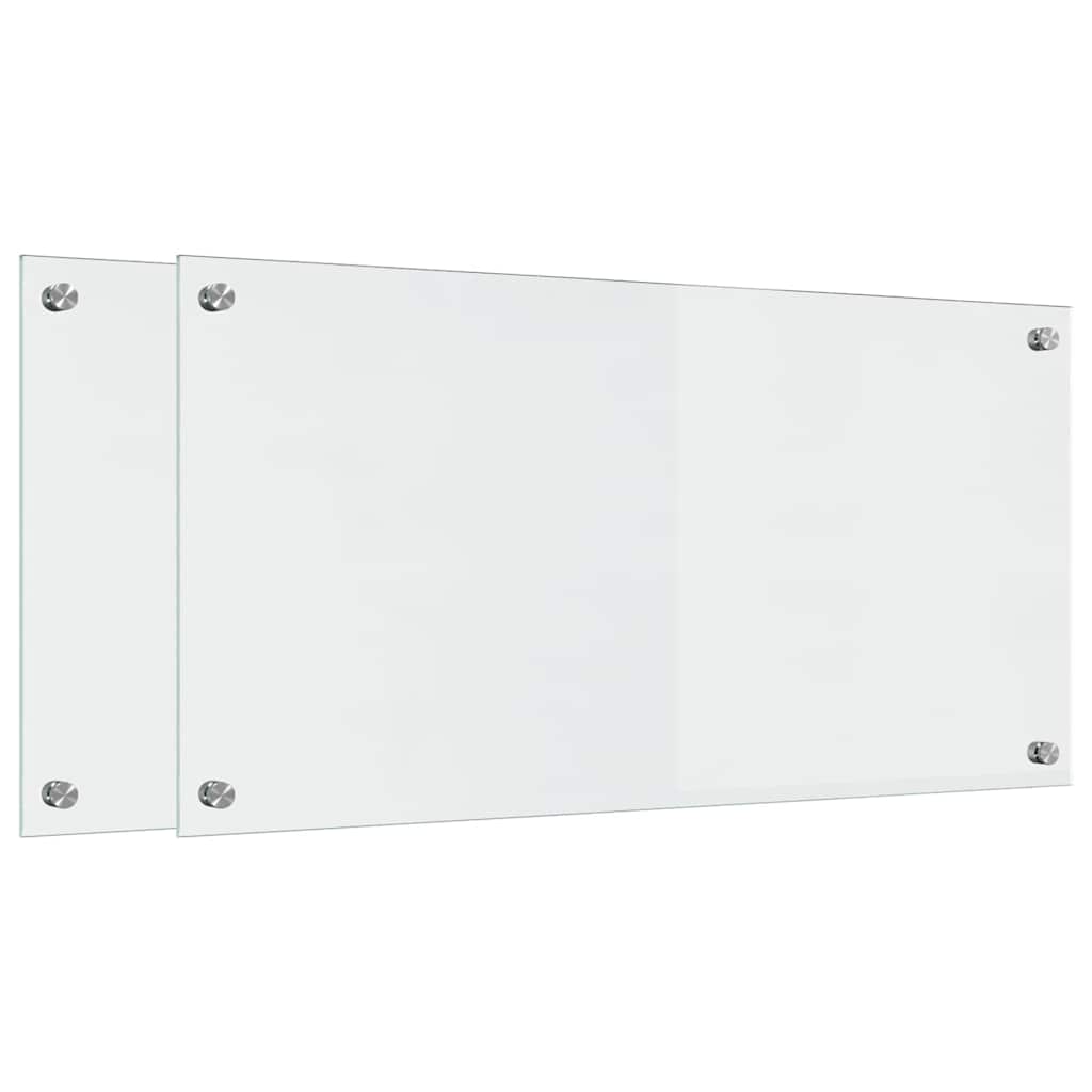 Virtuvės užpakalinė plokštė 2 pcs Skaidrus 80 x 40 cm
