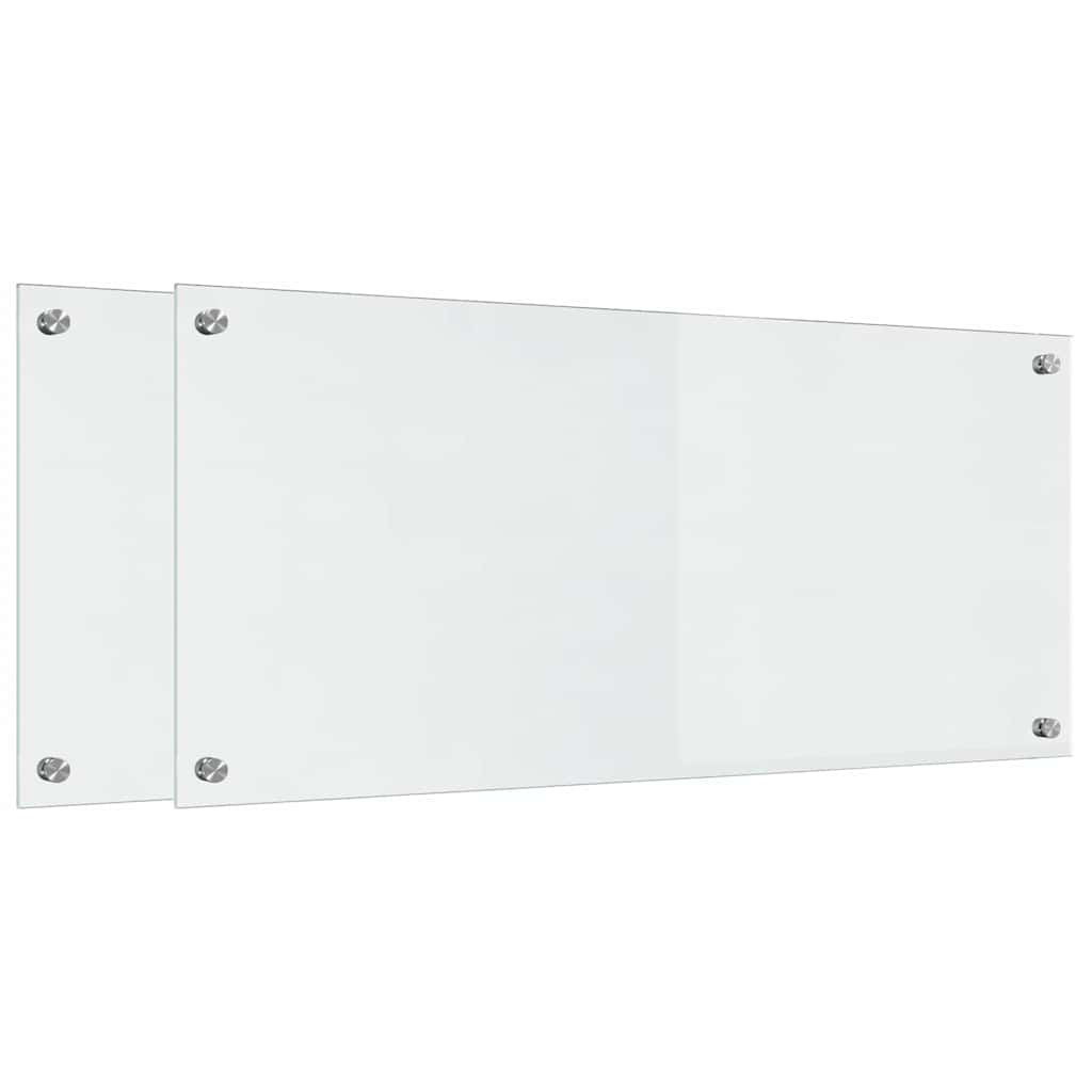 Virtuvės užpakalinė plokštė 2 pcs Skaidrus 90 x 40 cm