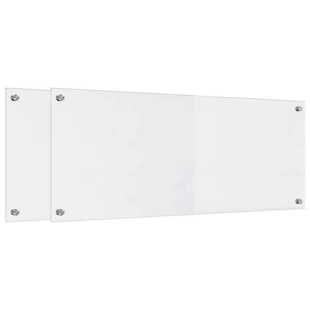 Kitchen back panel 2 pcs Clear 100 x 40 cm
