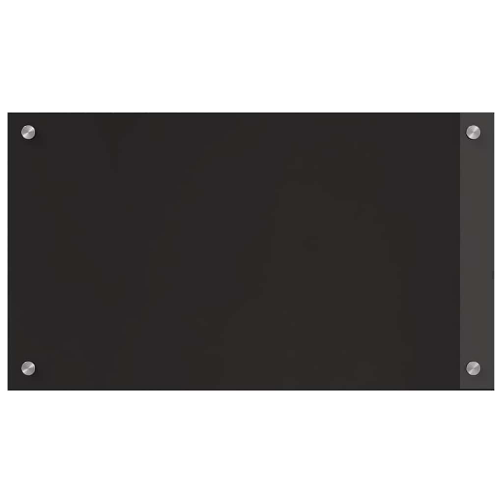 Kitchen Splashback 2 pcs Black 70 x 40 cm