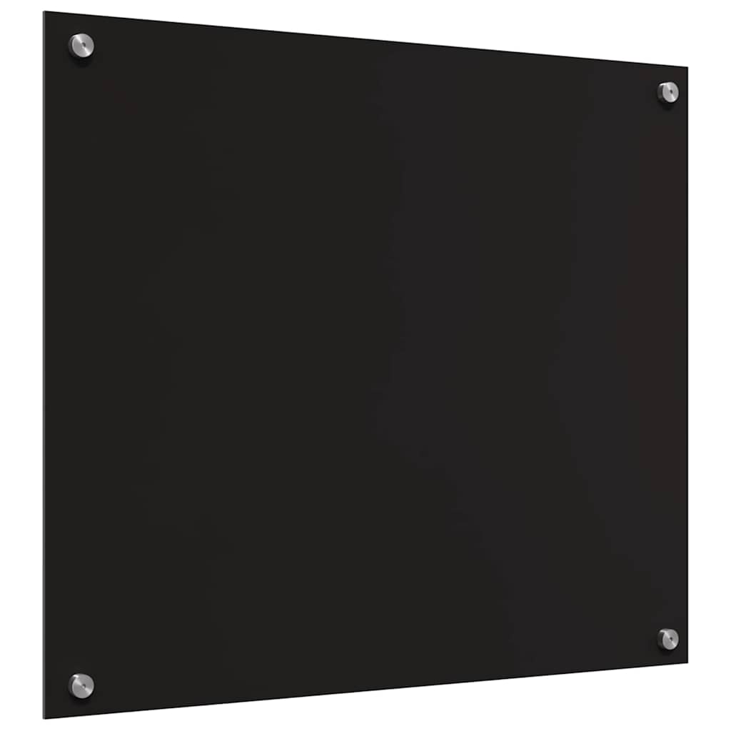Virtuvės atbraila 2 pcs Juoda 70 x 60 cm grūdintas stiklas