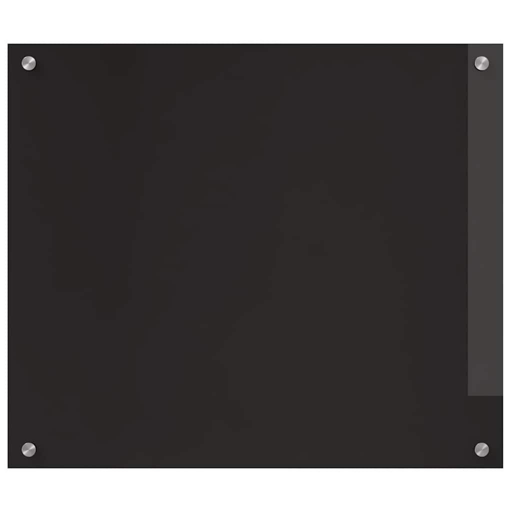 Virtuvės atbraila 2 pcs Juoda 70 x 60 cm grūdintas stiklas