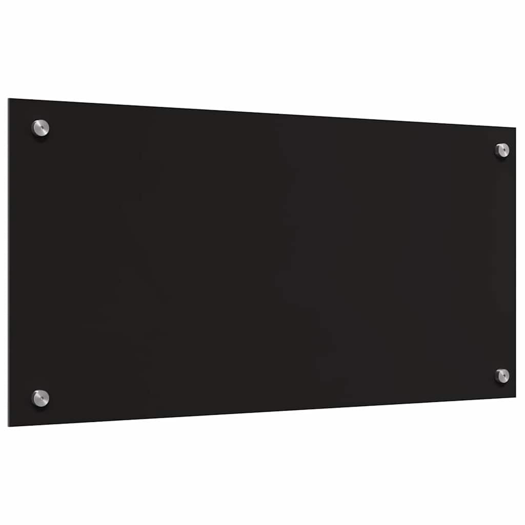 Virtuvės užpakalinė plokštė 2 pcs Juoda 80 x 40 cm