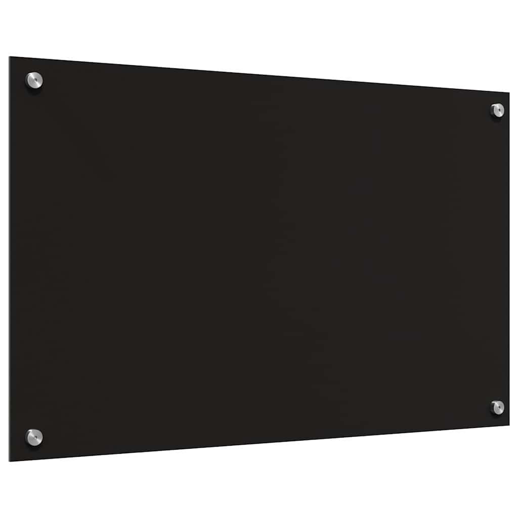 Kitchen back panel 2 pcs Black 80 x 50 cm