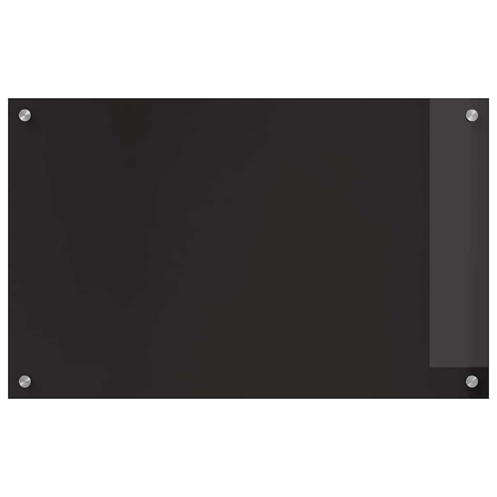 Kitchen back panel 2 pcs Black 80 x 50 cm