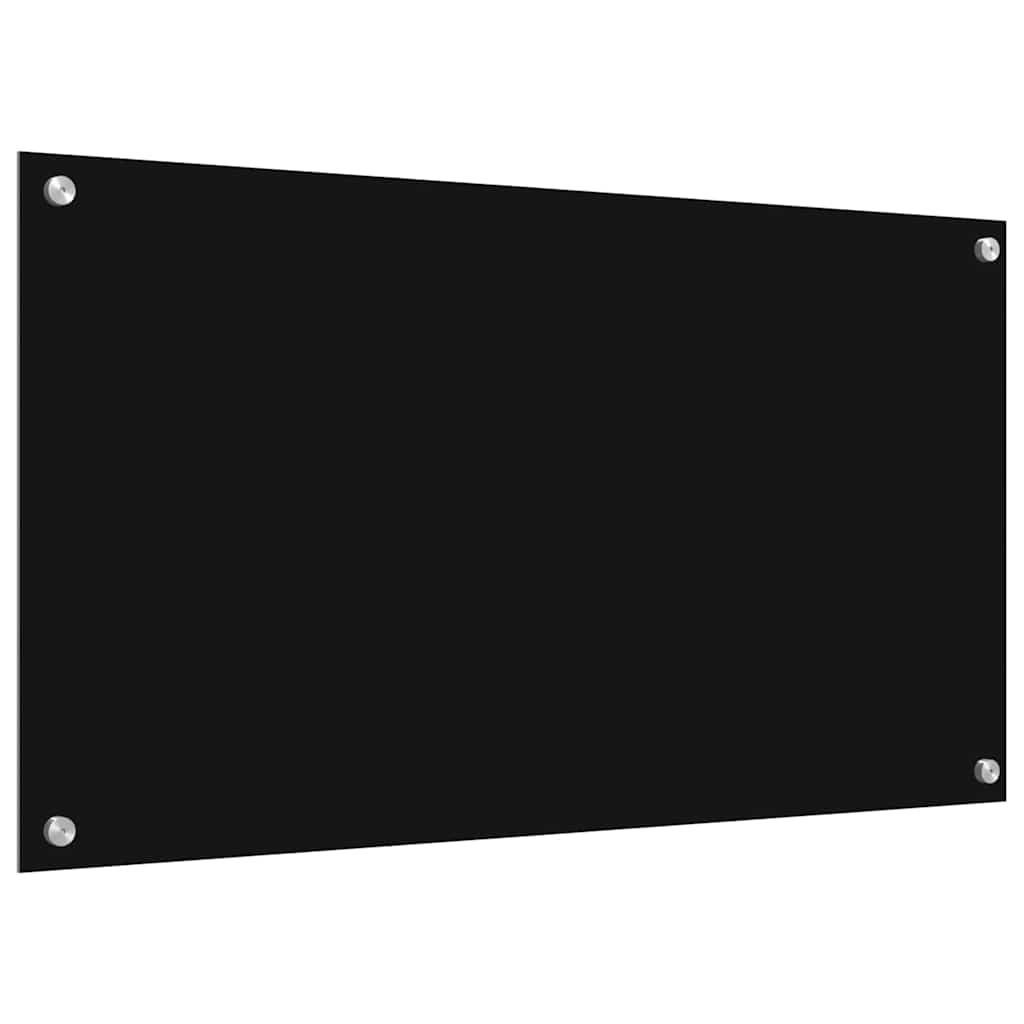 Virtuvės užpakalinė plokštė 2 pcs Juoda 90 x 50 cm