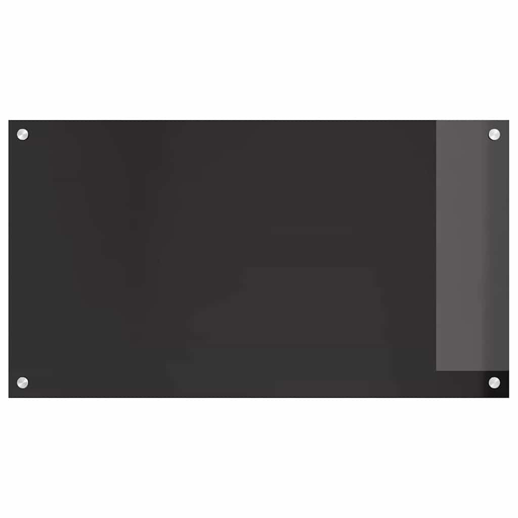 Virtuvės užpakalinė plokštė 2 pcs Juoda 90 x 50 cm