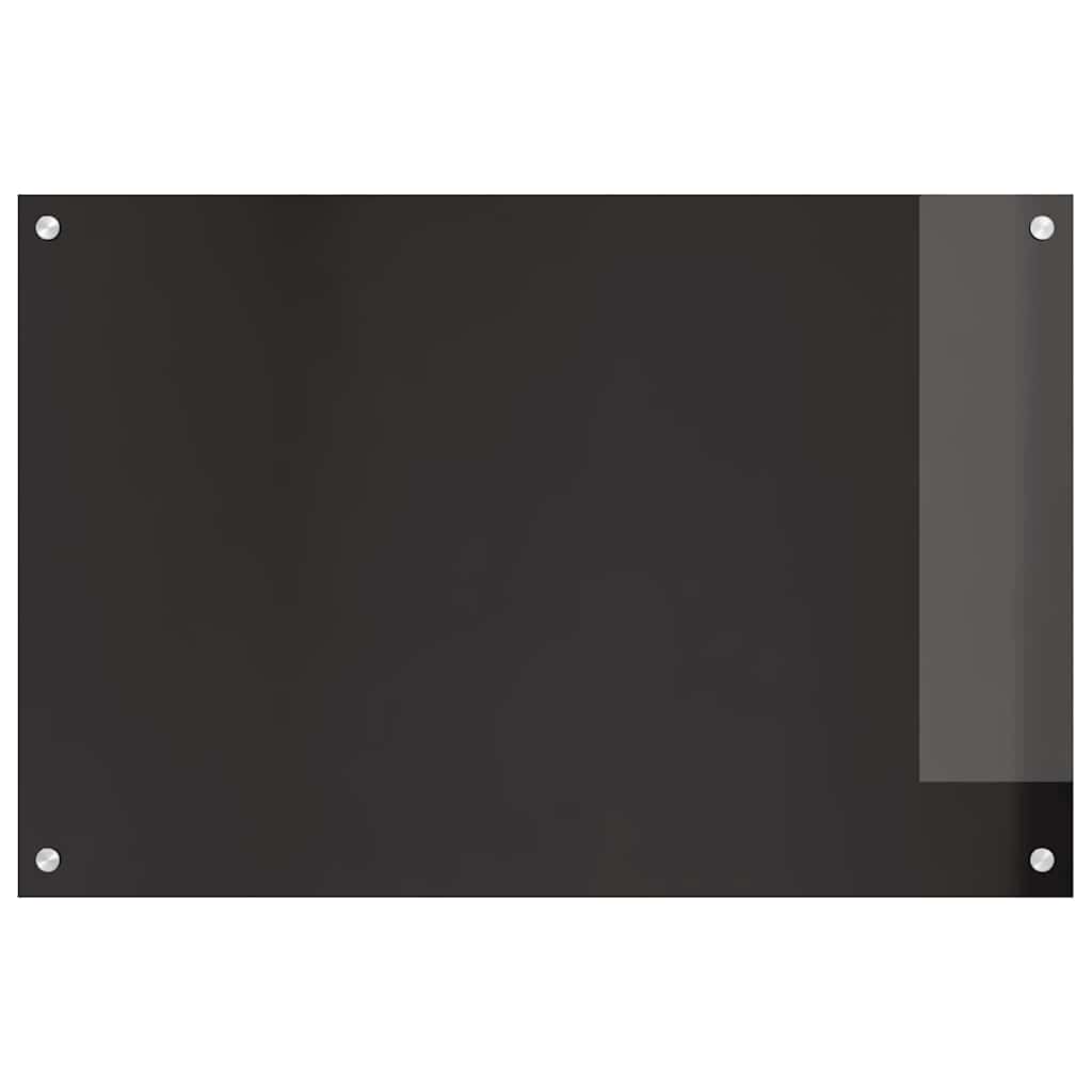 Virtuvės atbraila 2 pcs Juoda 90 x 60 cm grūdintas stiklas