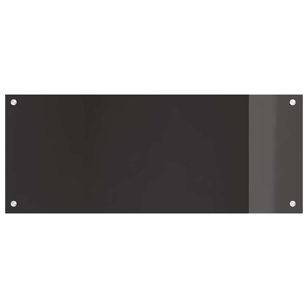 Virtuvės užpakalinė plokštė 2 pcs Juoda 100 x 40 cm