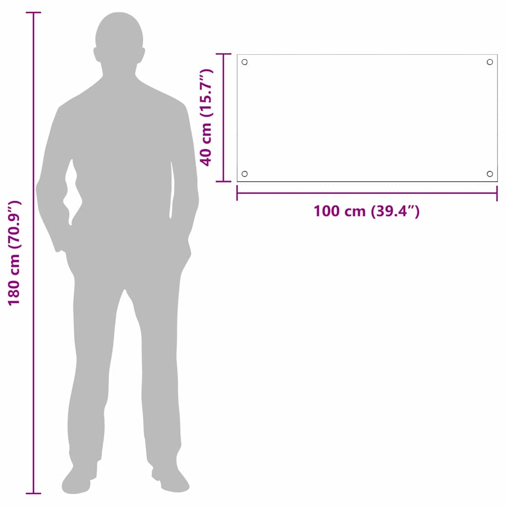 Virtuvės užpakalinė plokštė 2 pcs Juoda 100 x 40 cm
