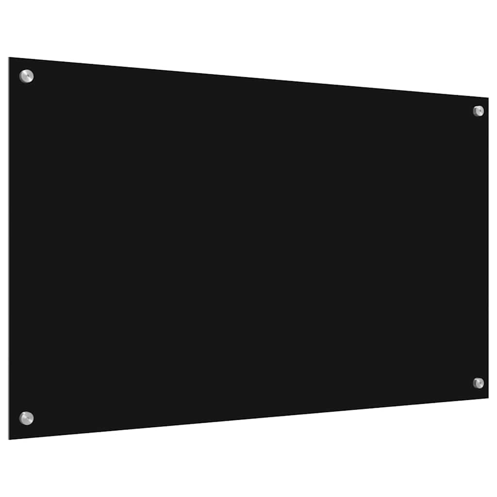 Kitchen Backsplash 2 pcs Black 100 x 60 cm