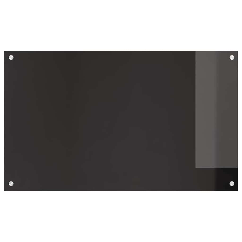 Kitchen Backsplash 2 pcs Black 100 x 60 cm