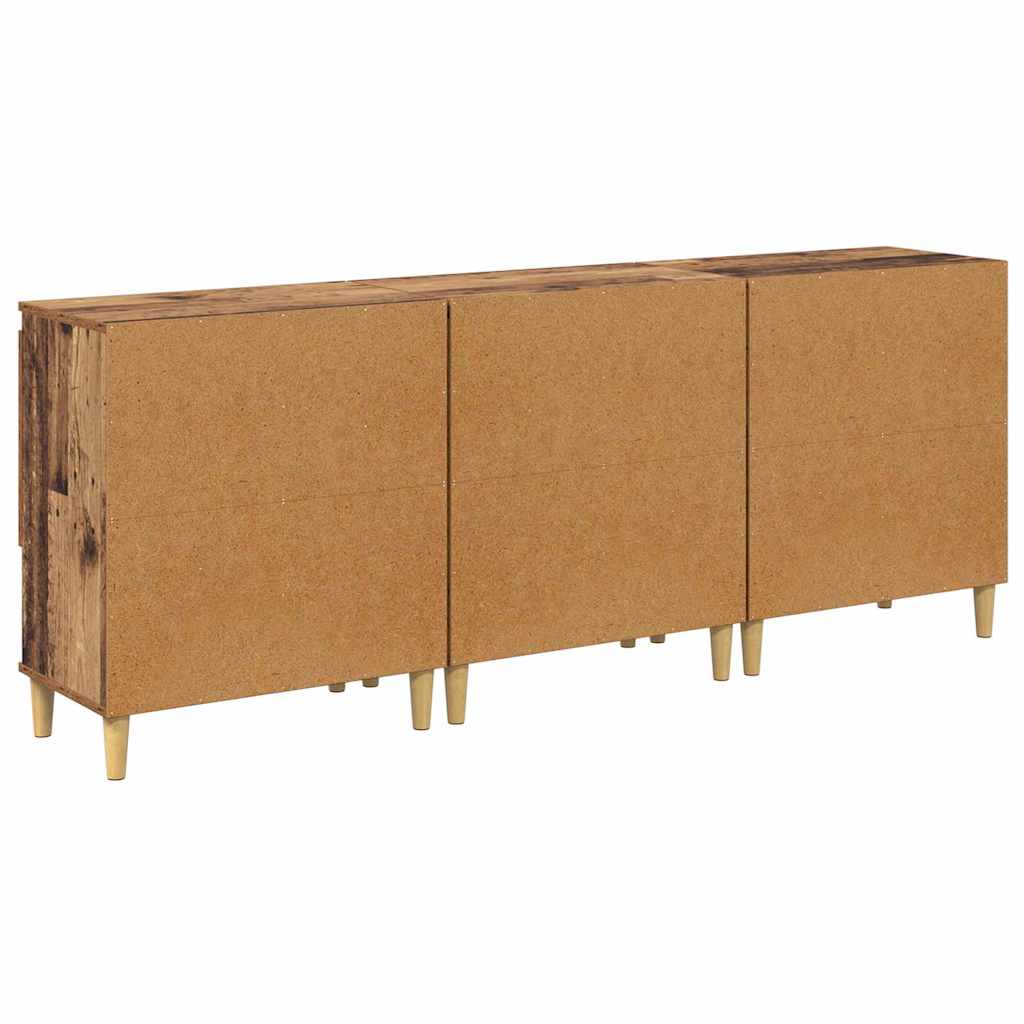 Šoninės lentynos 3 pcs Senovinis medis 60 x 35 x 70 cm