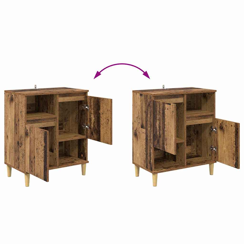 Šoninės lentynos 3 pcs Senovinis medis 60 x 35 x 70 cm