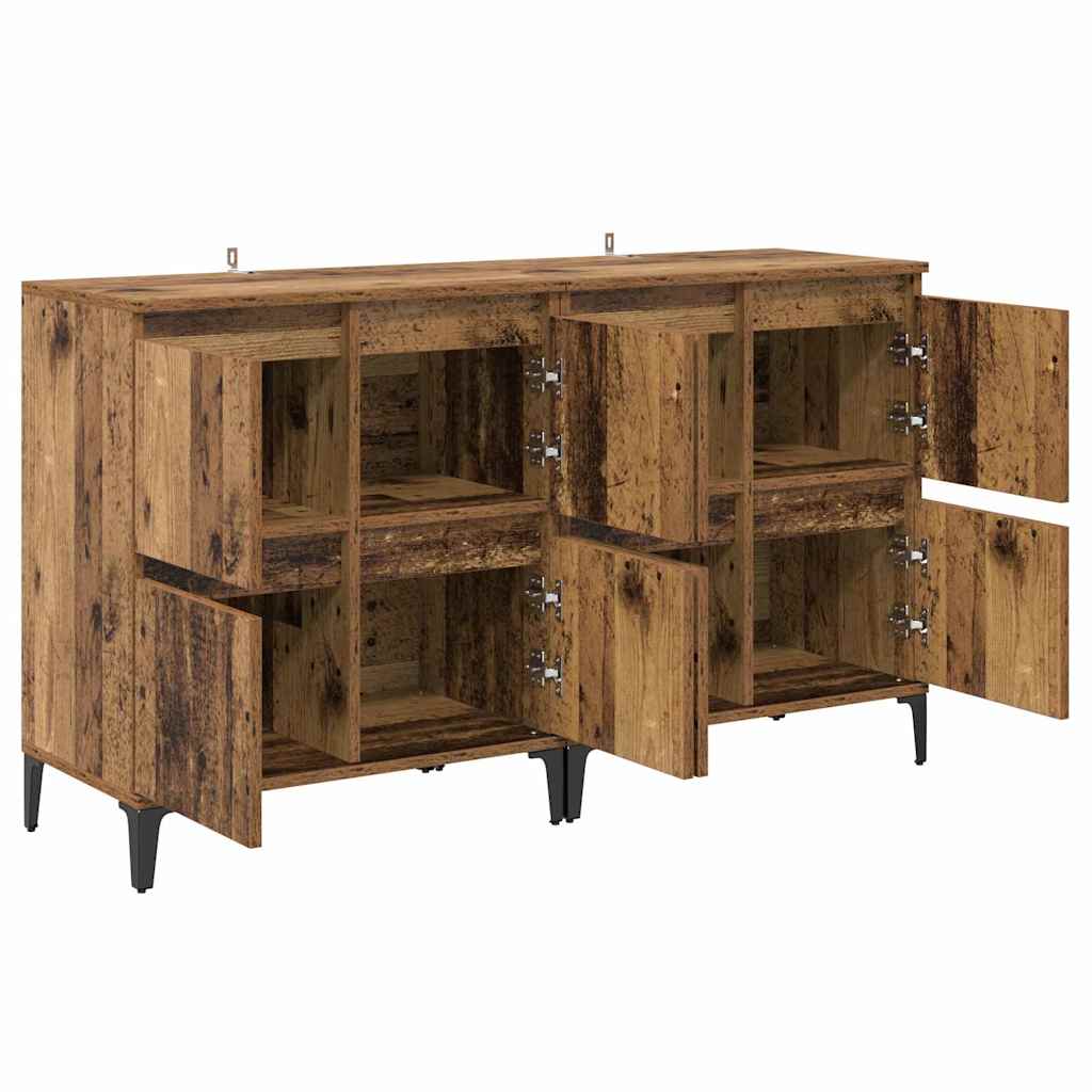 Šoninės lentynos 2 pcs Senovinis medis 60 x 35 x 70 cm