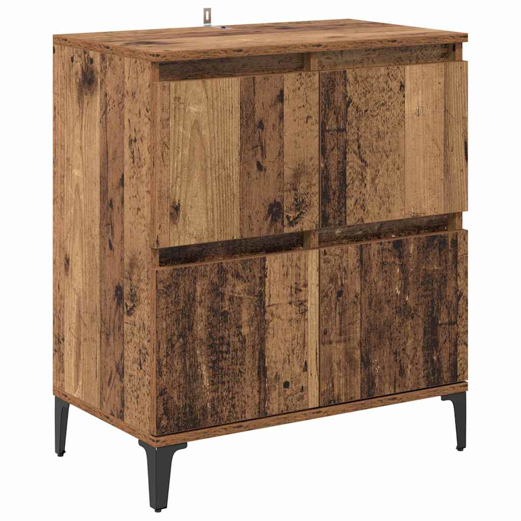 Šoninės lentynos 2 pcs Senovinis medis 60 x 35 x 70 cm