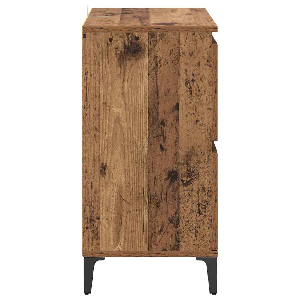 Šoninės lentynos 2 pcs Senovinis medis 60 x 35 x 70 cm