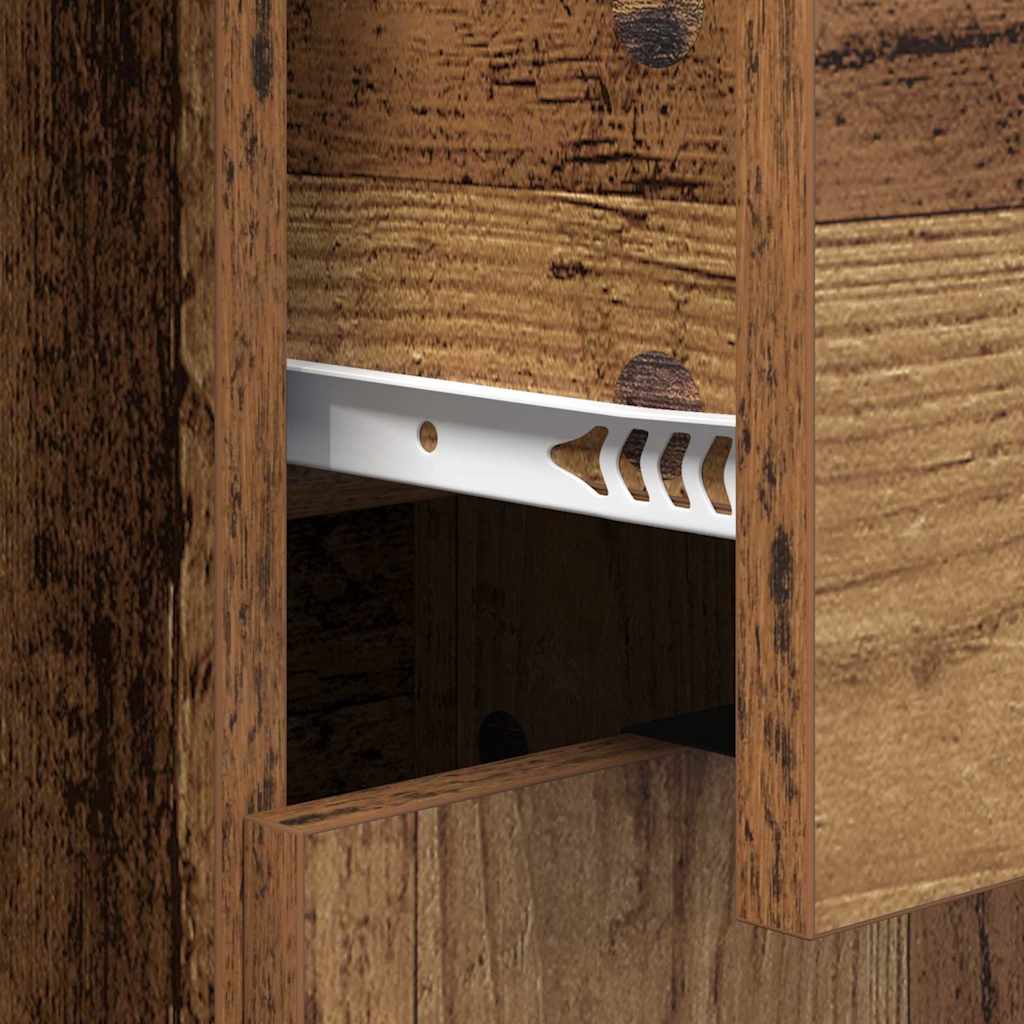 Side Shelves 2 pcs Antique Wood 60 x 30 x 70 cm