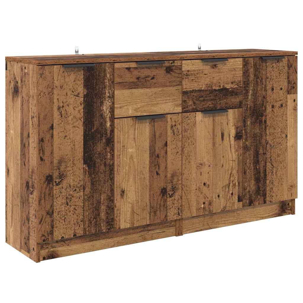 Side Shelves 2 pcs Antique Wood 60 x 30 x 70 cm