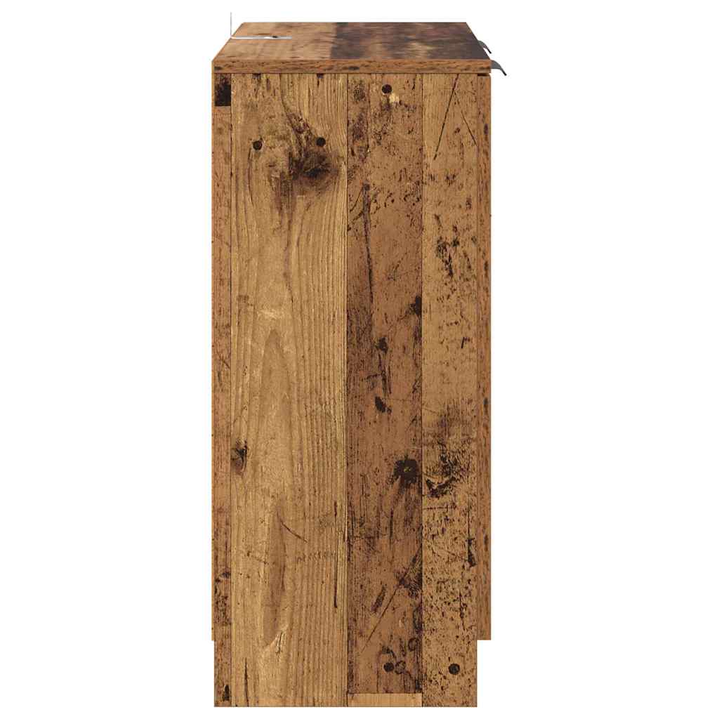 Side Shelves 2 pcs Antique Wood 60 x 30 x 70 cm