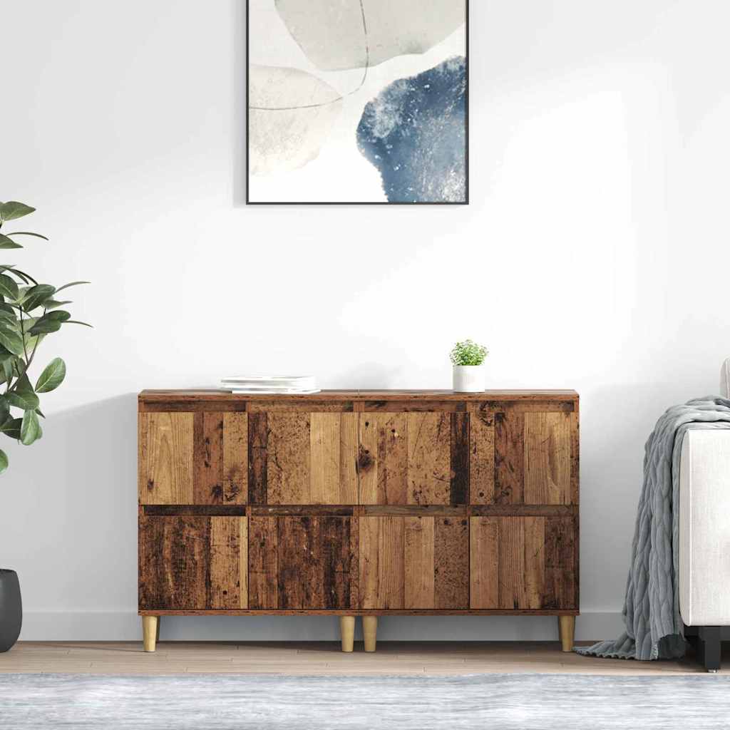 Šoninės lentynos 2 pcs Senovinis medis 60 x 35 x 70 cm