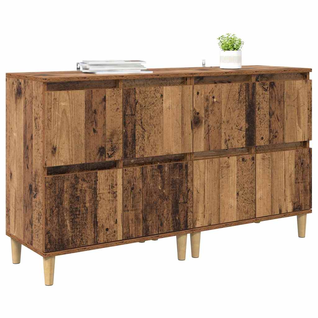 Šoninės lentynos 2 pcs Senovinis medis 60 x 35 x 70 cm