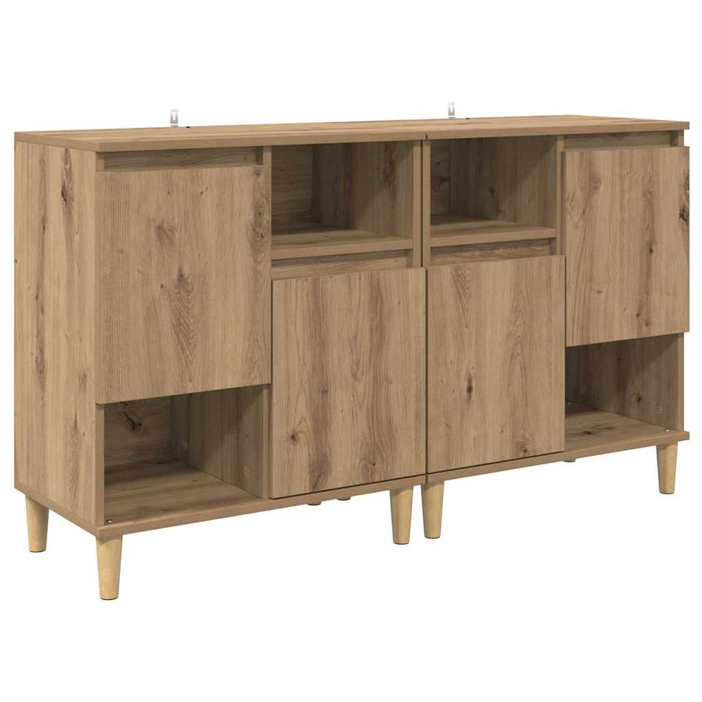 Side Shelves 2 pcs Craftsman Oak 60 x 35 x 70 cm