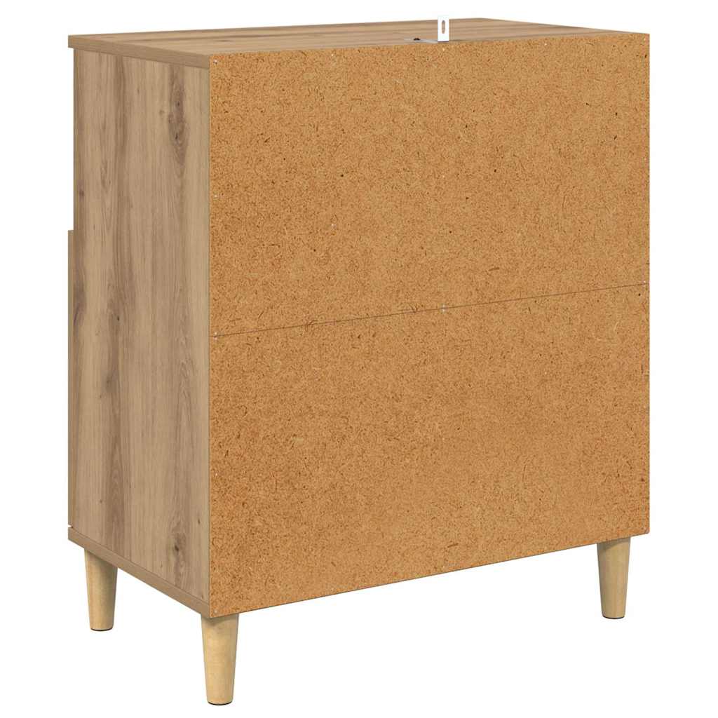 Side Shelves 2 pcs Craftsman Oak 60 x 35 x 70 cm