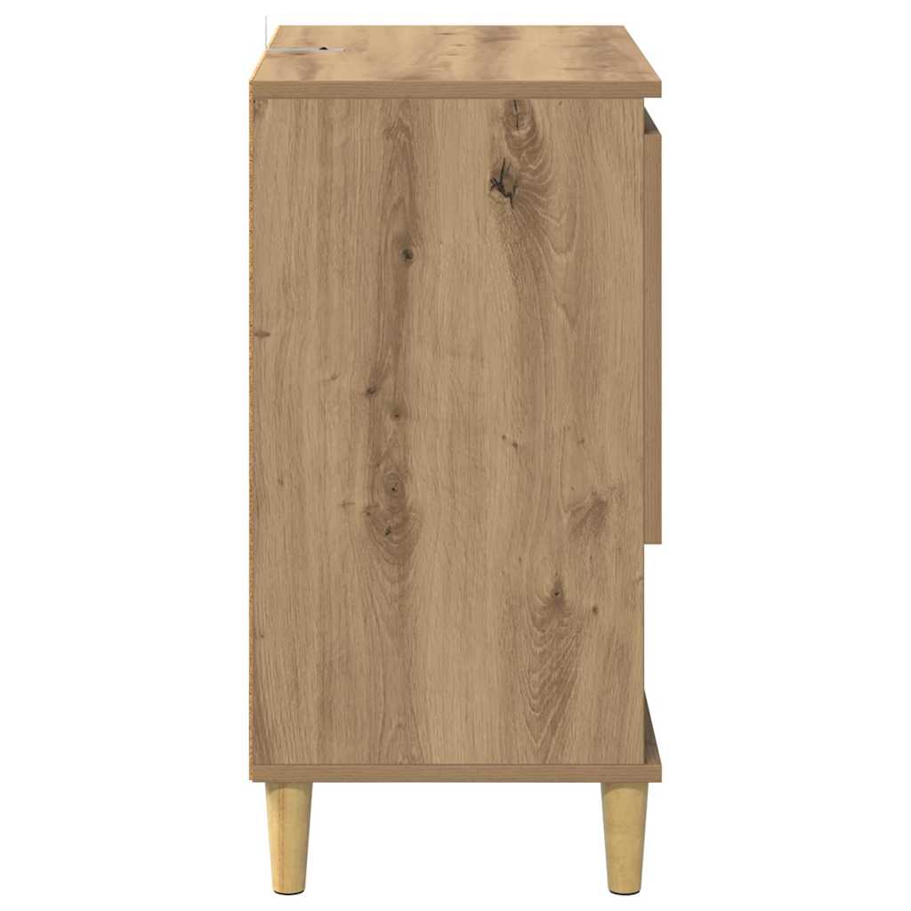 Side Shelves 2 pcs Craftsman Oak 60 x 35 x 70 cm