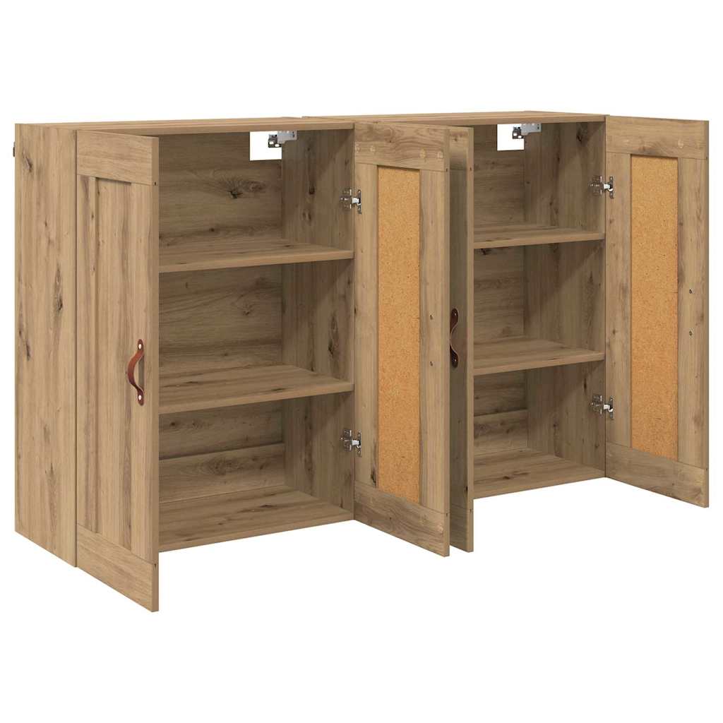Prikabinama spinta 2 pcs Amatininkų ąžuolas 69,5 x 34 x 90 cm