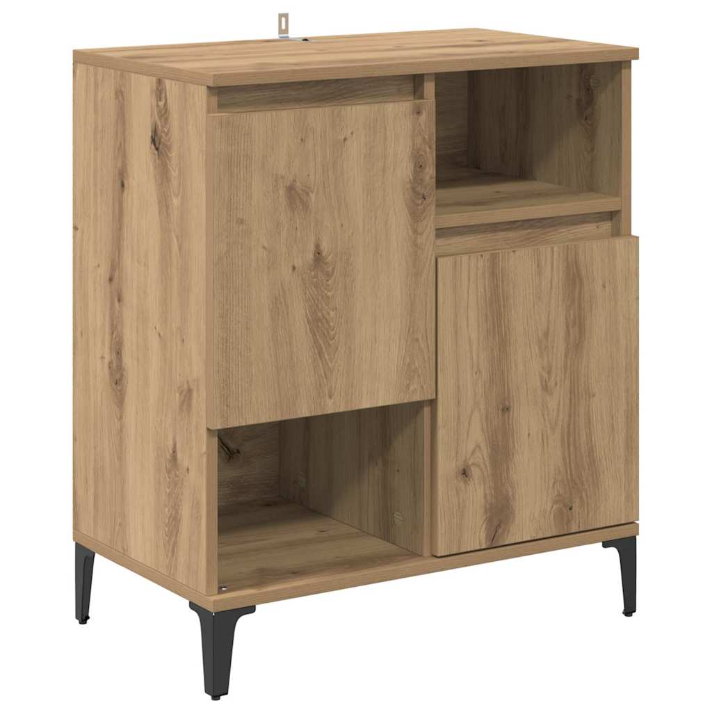 Šoninės lentynos 3 pcs Amatininkų ąžuolas 60 x 35 x 70 cm