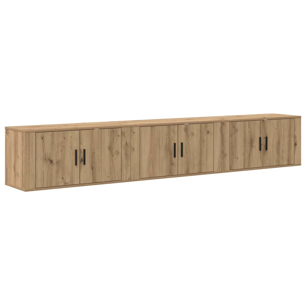 Wall-mounted TV cabinet set 3 pcs