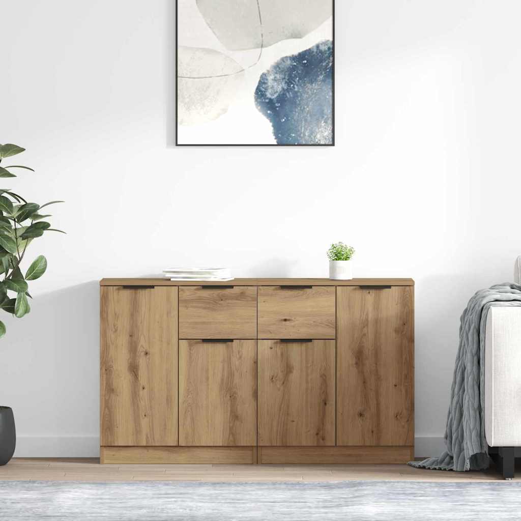 Šoninės lentynos 2 pcs Amatininkų ąžuolas 60 x 30 x 70 cm