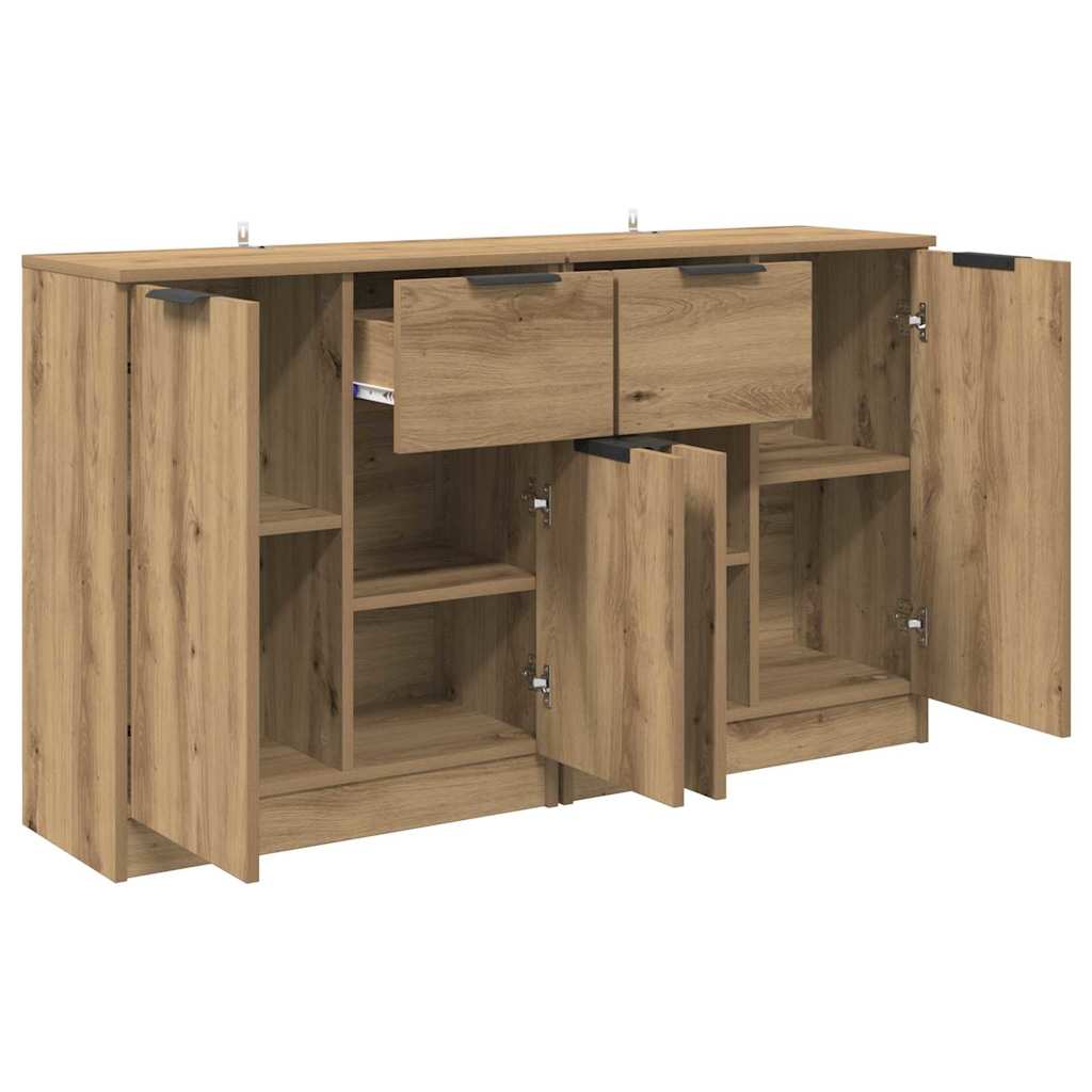 Šoninės lentynos 2 pcs Amatininkų ąžuolas 60 x 30 x 70 cm