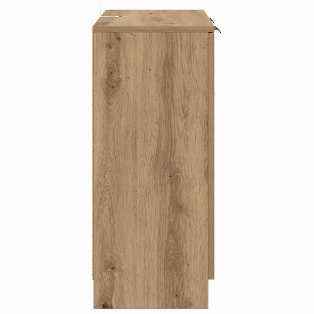 Šoninės lentynos 2 pcs Amatininkų ąžuolas 60 x 30 x 70 cm