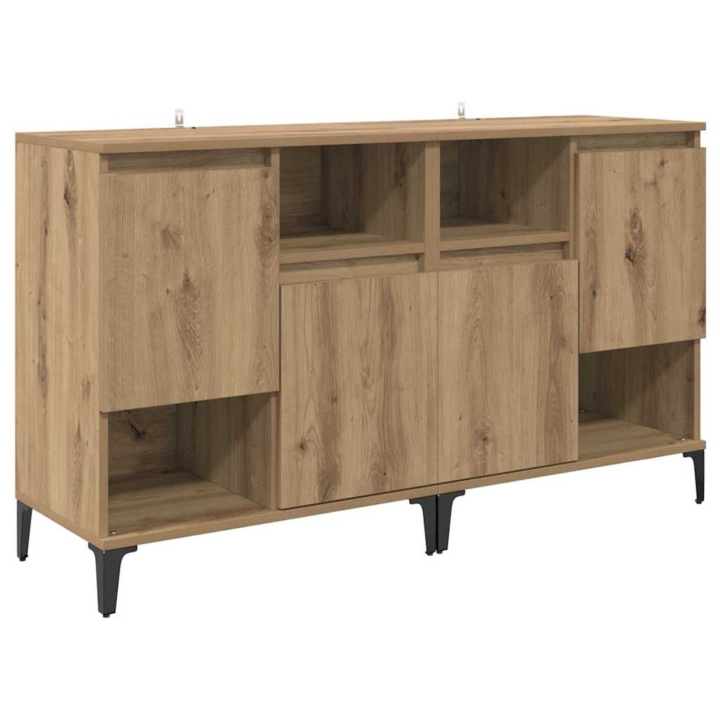 Šoninės lentynos 2 pcs Amatininkų ąžuolas 60 x 35 x 70 cm