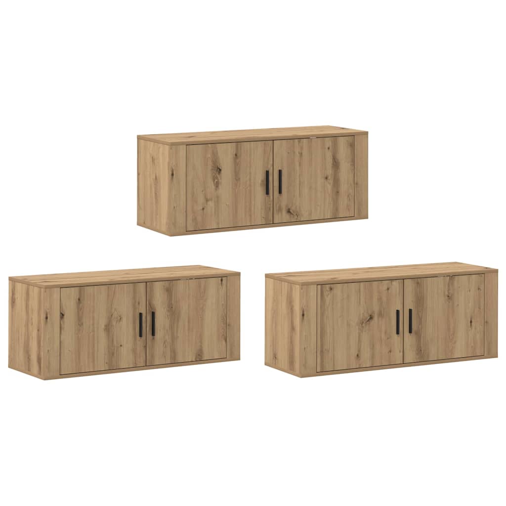 Wall-mounted TV cabinet set 3 pcs